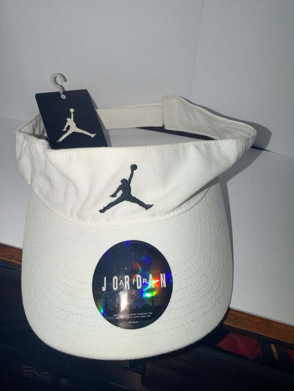 Jordan Ace Dri-FIT White Visor Hat Style 843939